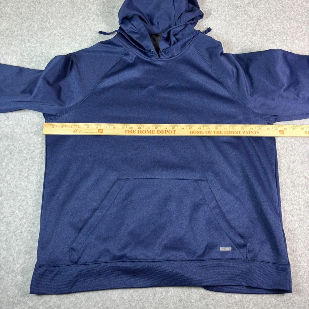 Tek Gear Training Mens XXL Navy Blue Performance Fleece Hoodie Sweatshirt Raglan